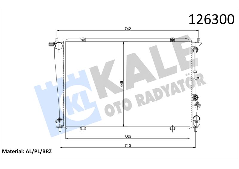 MOTOR SU RADYATORU STAREX AT OTOMATIK (1 SIRA BRAZING) - KALE 2405071AB