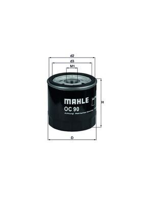 YAG FILTRESI (METAL FILTRE) TUM OPEL MODELLER 1,4 1,6 1,8 2,0 95> - MAHLE OC90OF