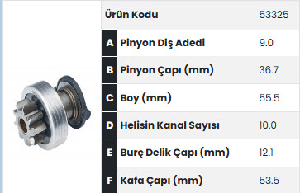 MARŞ DİŞLİSİ-BT 9D 10K IVECO DAILY - FORMMETAL-53325