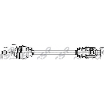 ON AKS SAG ABSLI CLIO II 1,2 / 1,4 / 1,6 8V 16V 98> (IC FREZE:23 DIS FREZE:21 UZUNLUK:715 ABS HALKAS - GSP 250017