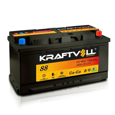 AKU 12V 88 AH L5 (353×175×190) TAM KAPALI - KRAFTVOLL 18010018