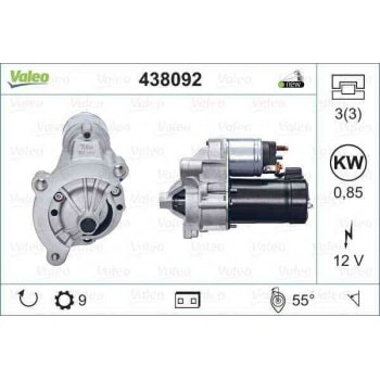 MARS MOTORU P206 GTI P307 P407 P406 C4 EW10J4 P308 EXPERT III JUMPY III C5 C4 PICASSO EW10A 2,0 16V - VALEO 438092