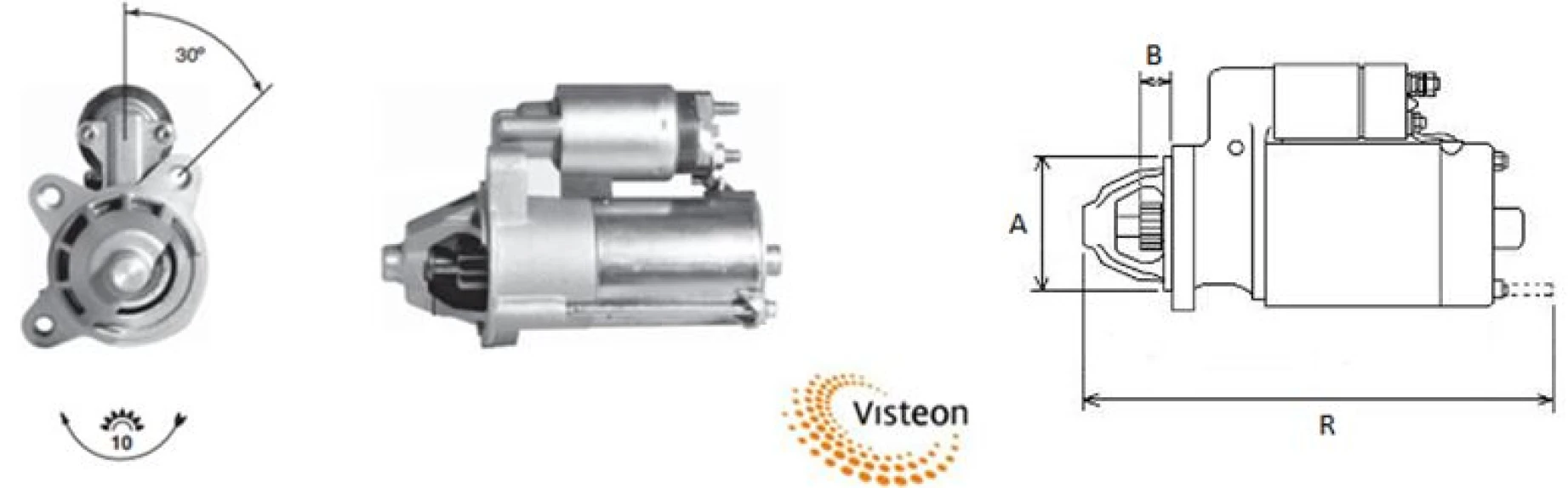 Ford Mars Motoru 12v 1,4w 10dis Connect 1,8tdci 75ps 02>13 - Visteon 20-100-01034