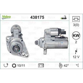 MARS MOTORU 12V 11DIS 1,7KW A3 ALTEA CORDOBA IBIZA LEON FABIA OCTAVIA CADDY GOLF V PASS 1,9TDI 06> ( - VALEO 438175