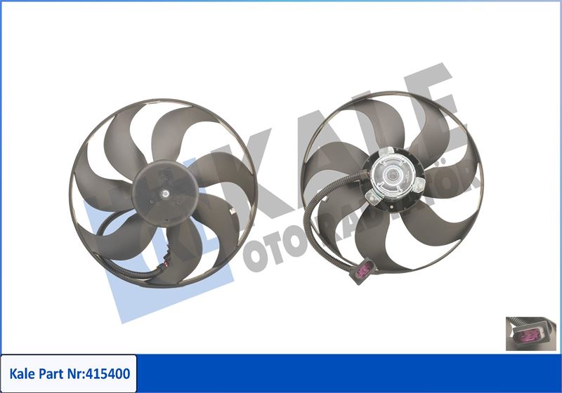 FAN MOTORU (250 / 80W 350mm) A3 TT AROSA IBIZA IV LEON TOLEDO II SKODA FABIA OCTAVIA BORA GOLF IV LU - KALE 415400