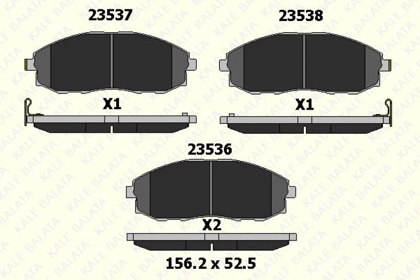 Hyundaı Ticarı On Fren Balatası Hyundaı Starex 2.5 97-02 - Kale B 23536 155 05 Ans