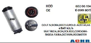Unıversal Yakıt Pompası Volkswagen Golf İv,bora,beetle,polo-Audı A2,a3  4 Bar 110l/h - Achr-60206104