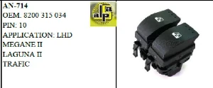 Unıversal Cam Anahtarı>renault Megane II Otantik-Laguna II-Rafıc-Opel Vivaro Sol   >>8200315034 - Mcar-An714