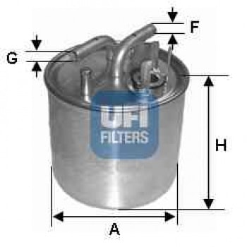 YAKIT FILTRESI (OE-MAZOT) AUDI A8 3,0 / 4,0 / 4,2 TDI QUATTRO 03>10 - UFI 24.002.00