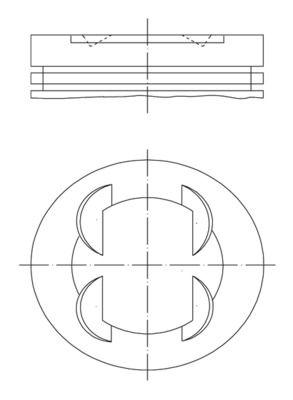 MOTOR PISTON+SEGMAN KOMPLE (STD) ASTRA J CORSA D AVEO T300 A14XER - MAHLE 011PI00110000