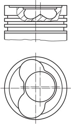 PISTON+SEGMAN (81,51mm 0,50 3 / 4 / 5 PISTONLAR) LT28 LT35 LT46 T4 2,5TDI ACV AGX AHD AHY AJT ANJ AP - MAHLE 0305902