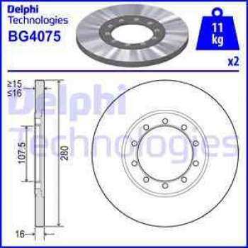 ARKA FREN DISK AYNASI TRANSIT V347 2,2TDCI / 2,4TDCI / 3,2TDCI 06>14 A,CEKER+ABSLI - DELPHI BG4075