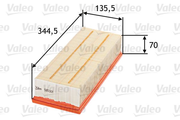 HAVA FILTRESI CADDY GOLF V VI VII JETTA PASSAT SCIROCCO SHARAN TIGUAN TOURAN A1 A3 Q3 TT ALHAMBRA OC - VALEO 585001