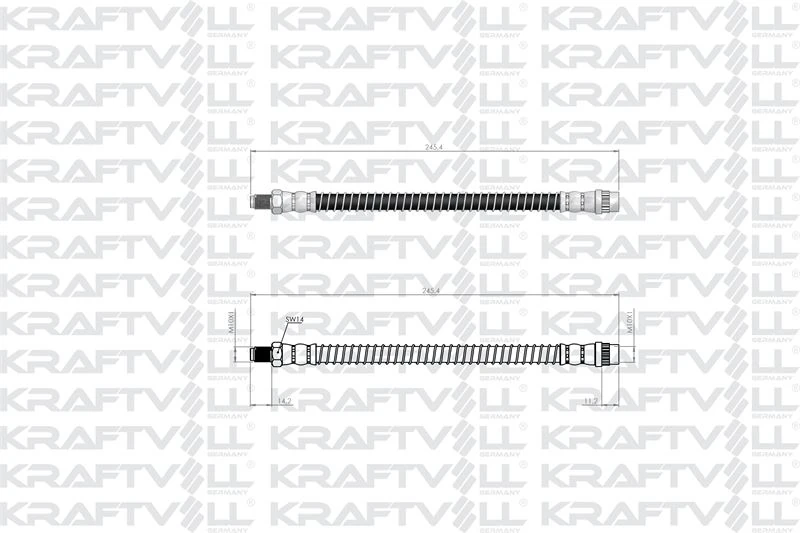 Renault Arka Fren Hortumu Trafıc II 01> Opel Vivaro A 01> - Kraftvoll 07080319