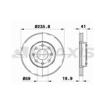 ON FREN DISKI AVEO T250 T255 05> KALOS 02> MATIZ 05> SPARK 10> HAVALI 236mm - BRAXIS AE0089