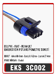 SOKET>RENAULT  FIAT  ENJEKSİYON  POTANSİYEMETRE   S3004 - EKS-3C002