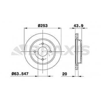 ARKA FREN DISK AYNASI MONDEO I / II 1.6 / 1.8 / 1.8TD / 2.0 / 2.5 92>00 COUGAR 2.5 98>01 HAVA SOGUTM - BRAXIS AE0232