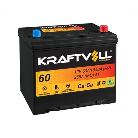 Aku Aku 12v 60 Ah D23 (230×173×222) Asya - Kraftvoll 18010008