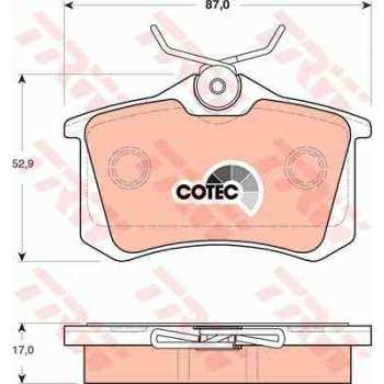 Renault Arka Fren Balatası Golf IV Bora Audı A1 A3 A4 A6 A8 Altea Cordoba İbiza III IV V / Megane II III Meg - Trw Gdb1504