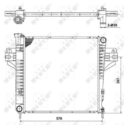 MOTOR RADYATORU JEEP CHEROKEE 01>08 - NRF 53182