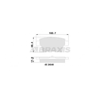 Psa Arka Fren Balatası C4 Picasso C4 Grand Picasso 1.6 Hdi 110fap 1.8 16v 2.0 16v 2.0 Hdi 138 Fap 06> - Braxıs Aa0126