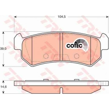 Daewoo Arka Fren Balatası Lacetti 04 07 / Nubıra 03 07 - Trw Gdb3348