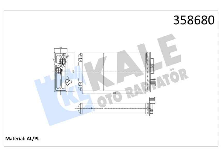 İveco Truck Kalorıfer Radyatoru İveco Eurocargo I-III 100-120-130-135-140-150-160-170-180 91>15 - Kale 358680