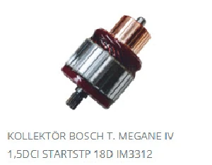 Unıversal Marş Kollektörü-Bos 12v 18d Megane IV 1,5 Dci Star-Stop - Remark-İm3312