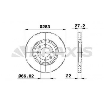 ON FREN DISK AYNASI XANTIA 93> XSARA 98> ZX 96 97 P306 GTI / XU10J4RS S16 97> P405 YM 2.0 16 - BRAXIS AE0334