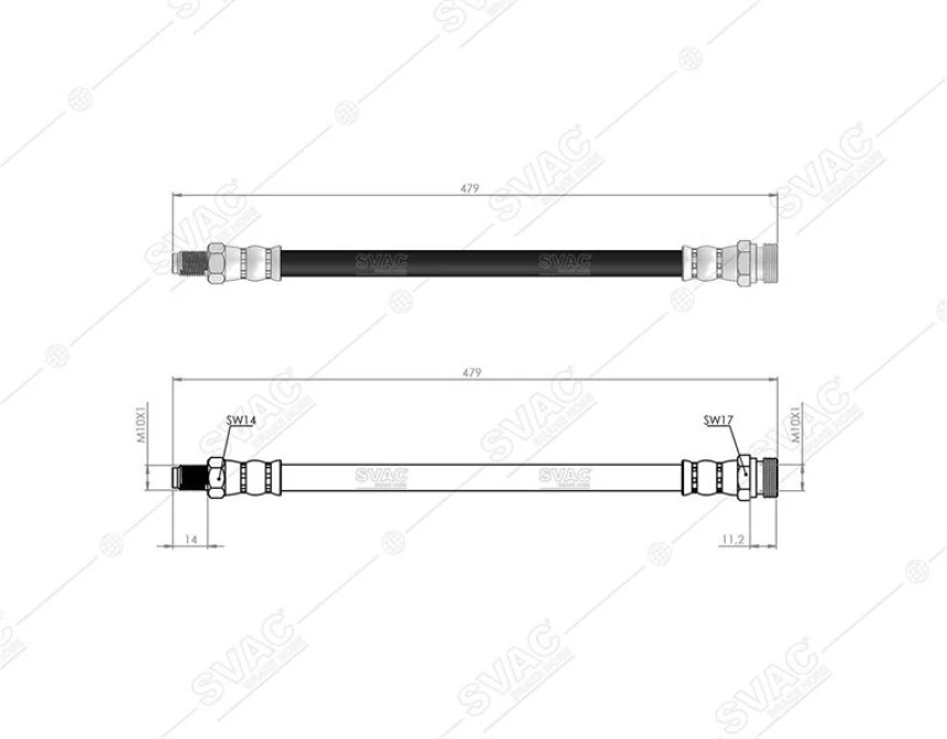 Nissan Fren Hortumu Arka Nissan Pickup D22 02>05 - Svac 73-0113