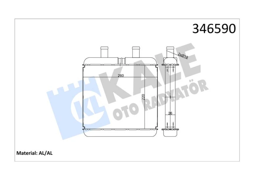 İveco Ticarı Kalorıfer Radyatoru İveco Daıly III C13 - Kale 346590