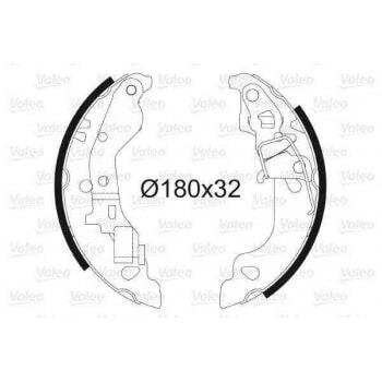 ARKA FREN BALATASI PABUC PUNTO II 99 05 1,2I 1,9JTD ABS ( ) PUNTO II 99 05 1,2I - VALEO 562990