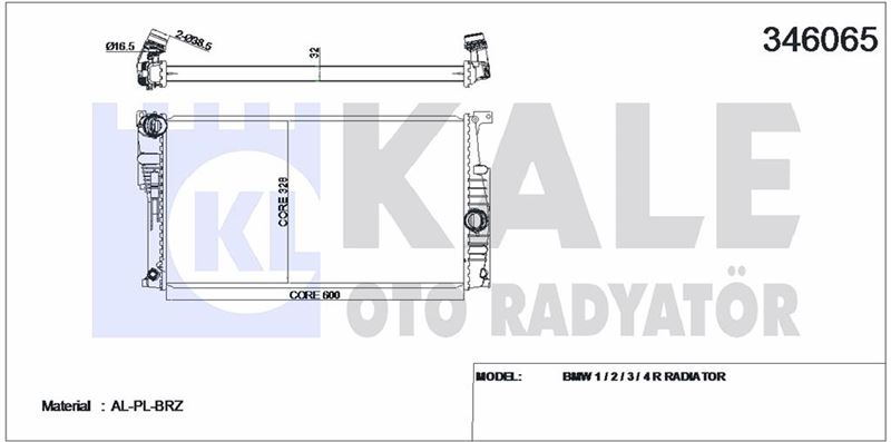 MOTOR SU RADYATORU OTM/SANZ BMW N47 N13 B47 F30 F20 F22 F32 F34 F36 - KALE 346065