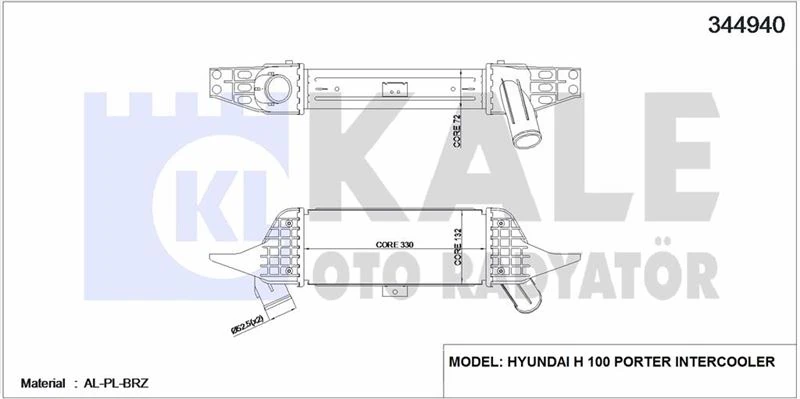 Hyundaı Ticarı İntercooler Ara Sogutucu H100 Kamyonet 2004-> - Kale 344940