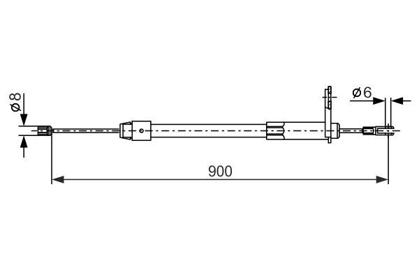 FREN HALATI ARKA SAG (PARK FRENI) W202 93>00 W203 00>07 CL203 02>08 S203 02>07 C209 02>09 - BOSCH 1987477847