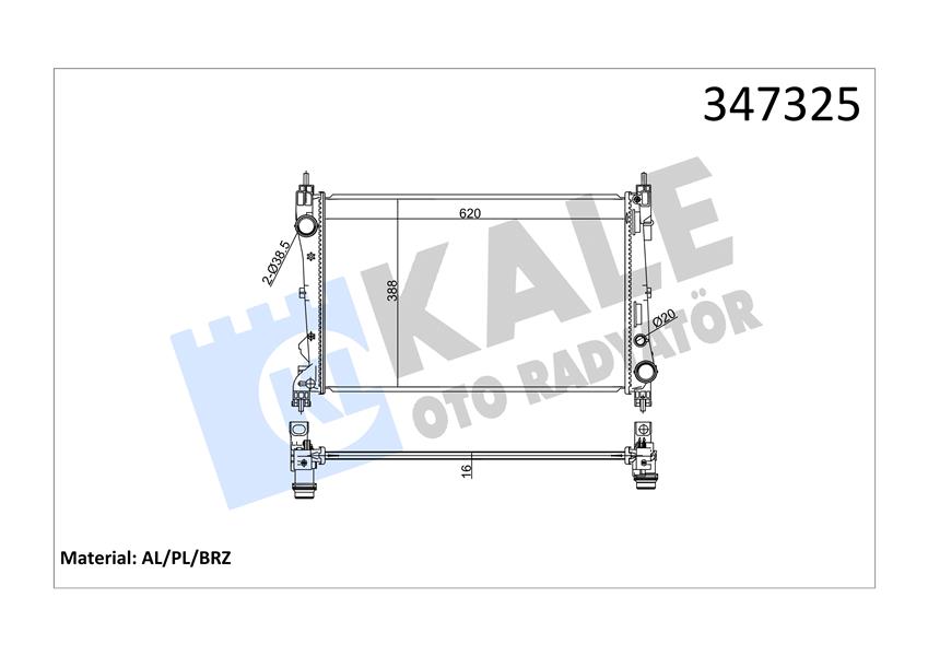 MOTOR RADYATORU DOBLO III 1,3 / 1,4 KLIMALI - KALE 347325