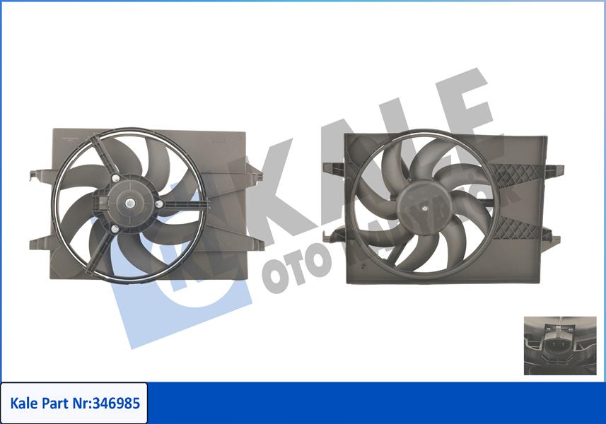 FAN MOTORU DAVLUMBAZLI FIESTA V 01>06 FUSION 01>12 1,6 16V MAZDA II MAZDA III - KALE 346985