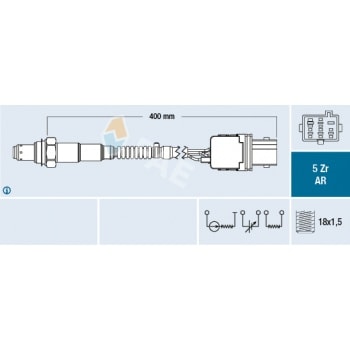 OKSIJEN SENSORU ALFA ROMEO 156 02>06) 166 00>07 - FAE 75096
