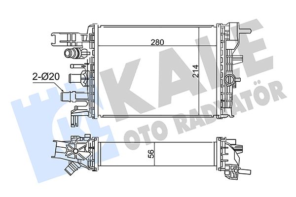 INTERCOOLER TURBO RADYATORU XJD DUSTER  SANDERO LODGY 18> - KALE 357295