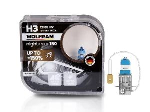 Unıversal Ampul-(x2) 12v H3 55w Night Vision +150% Fazla + 20% Beyaz İşik - Wolfram-22103nv