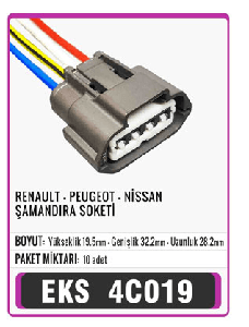 SOKET>RENAULT / PEUGEOT / NİSSAN ŞAMANDIRA   S4014 - EKS-4C019
