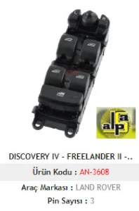 Unıversal Cam Anahtarı>dıscovery IV - Freelander II - Range Rover S - Sol   >>ah22-14540-Ac - Mcar-An3608