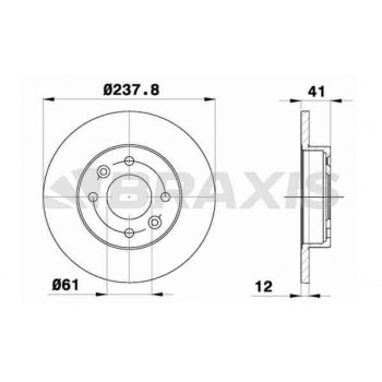 ON FREN AYNASI (DISKI) R9 R11 R19 R21 CLIO I II SYMBOL EXPRES MEGANE I LOGAN SANDERO 1,2 / 1,4 / 1,6 - BRAXIS AE0014