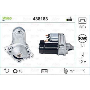 MARS MOTORU 12V 10 DIS 1,3KW ASTRA F / G / H 1,4I 1,6I (91 97) CORSA COMBO TIGRA ZAFIRA VECTRA A 1,4 - VALEO 438183