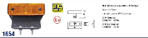 YAN İŞARET LAMBA-24V SARI BRAKETLİ 1 LEDLİ - SERTPLAS-1654LUS