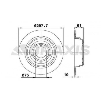FREN DISKI ARKA BMW E39 96>03 - BRAXIS AE0412