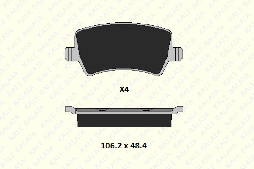 Ford Arka Fren Balatası  S-Max 09> 06> Galaxy III 06> / S60 10> S80 06> V60 V70 06> Xc60 08> Xc70 06> / R - Kale B 24496 169 14 Msh