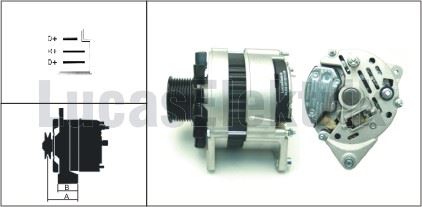 BMC TRUCK ALTERNATOR A127 24V 55A PRO - LUCAS 619 203 75
