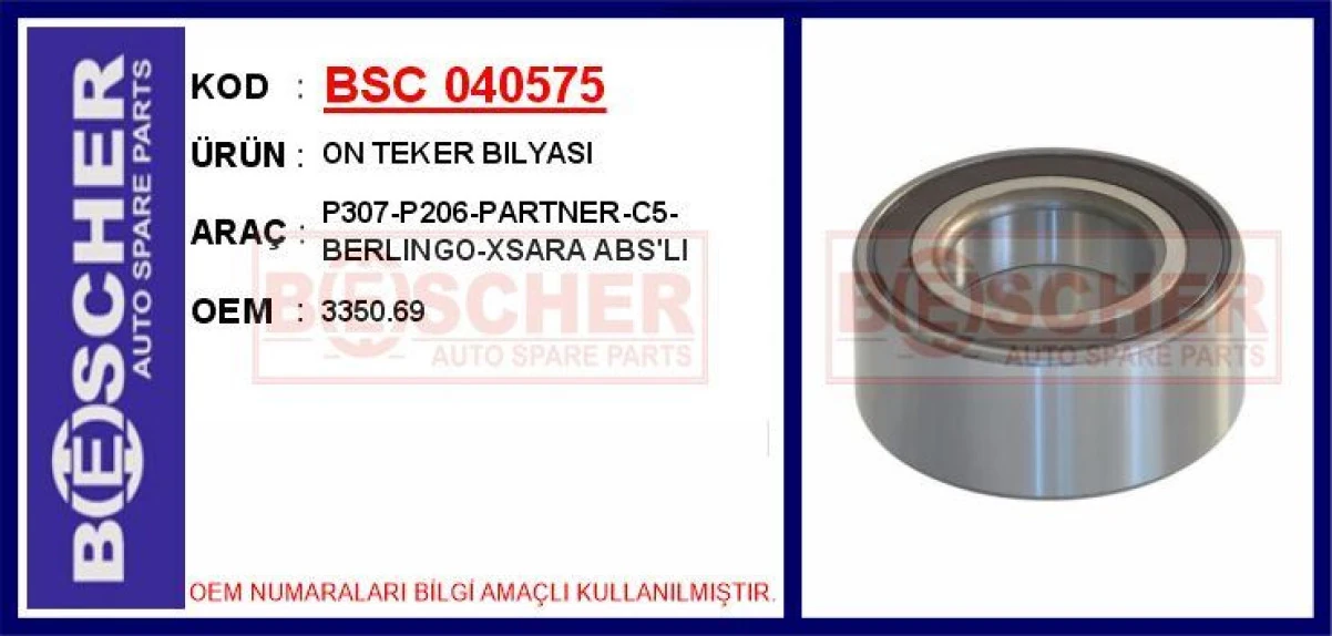 Psa Partner Tepe C3 II C3 Picasso C3 (a51) Ds3 C4 C4 Picasso C4 (b7) Ds4 Berlingo III C5 (i İi) Abslı 1, - Bsc 040575