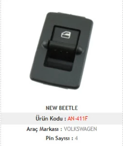 Unıversal Cam Anahtarı>new Beetle 98-10 - Sağ - Mcar-An411f